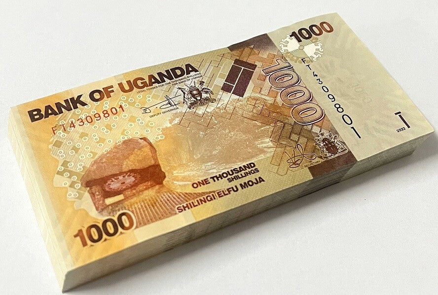 Uganda 1000 Shillings 2022 P 49 New Sign UNC LOT 100 PCS 1 BUNDLE