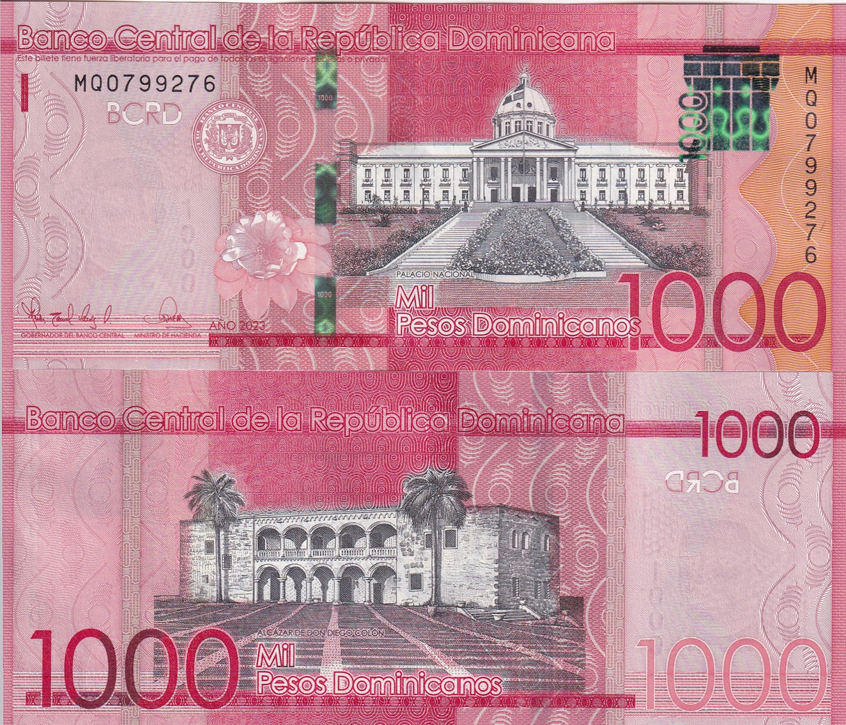 Dominican Republic 1000 Pesos 2023 New Sign P 193 UNC