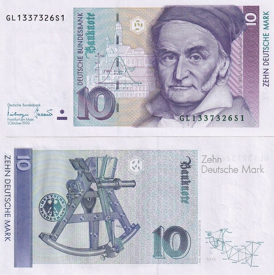 Germany 10 Mark 1993 P 38 c UNC