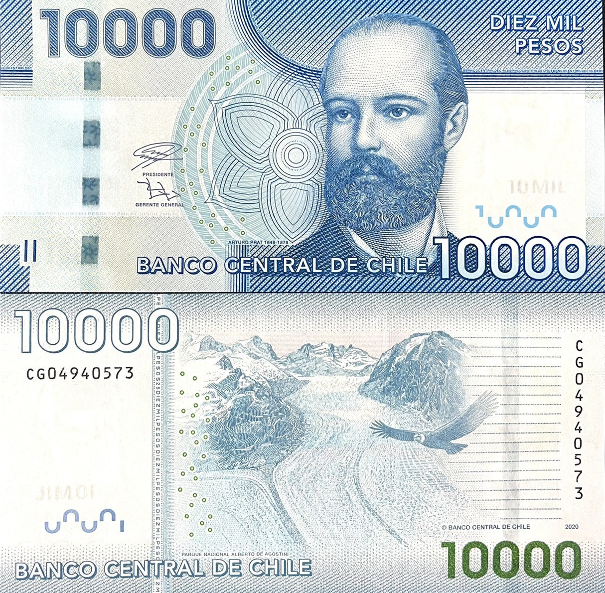 Chile 10000 Pesos 2020 P 164 i UNC