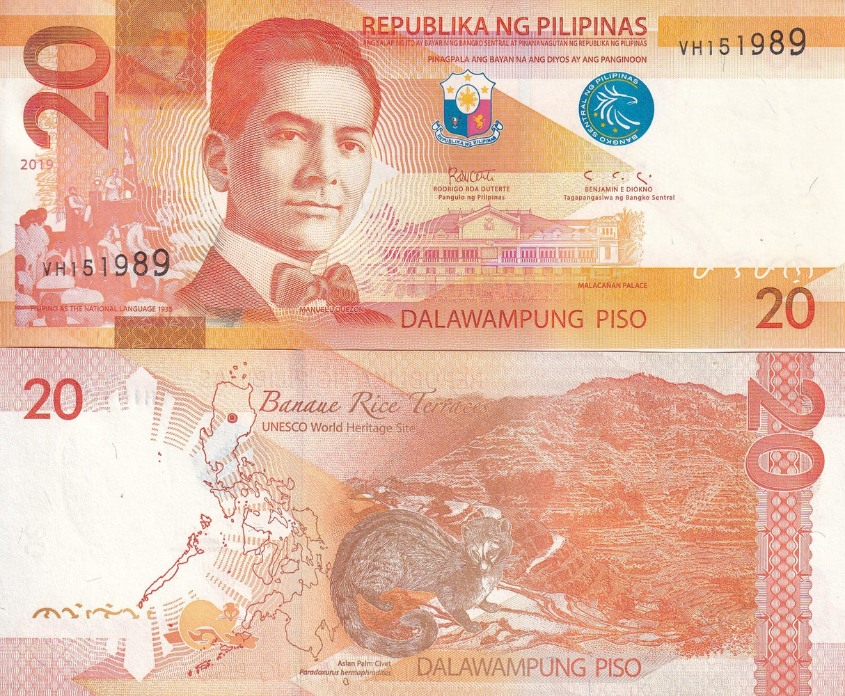 Philippines 20 Piso 2019 P 206 UNC
