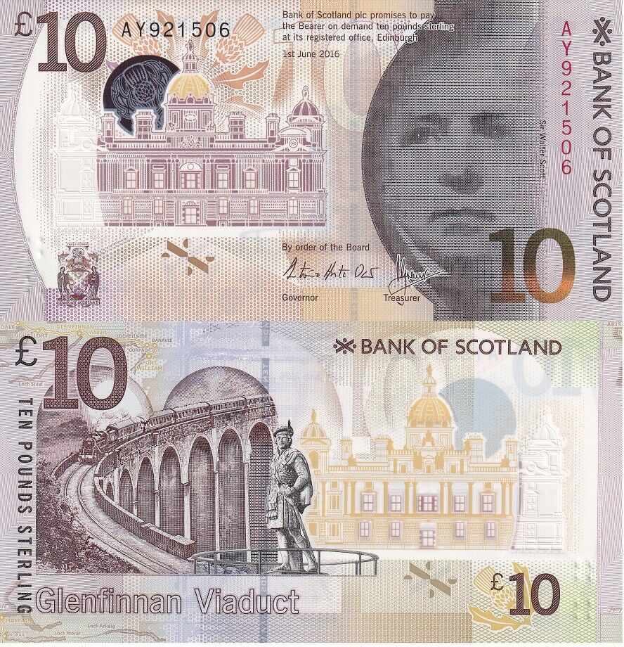 Scotland 10 Pounds 2016 P 131 UNC