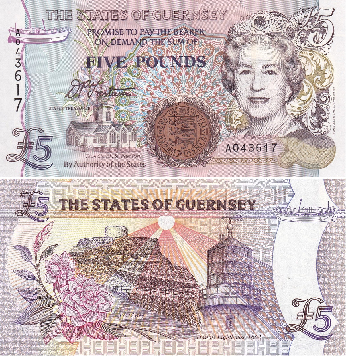 Guernsey 5 Pound ND 1996 - 2023 P 56 a UNC