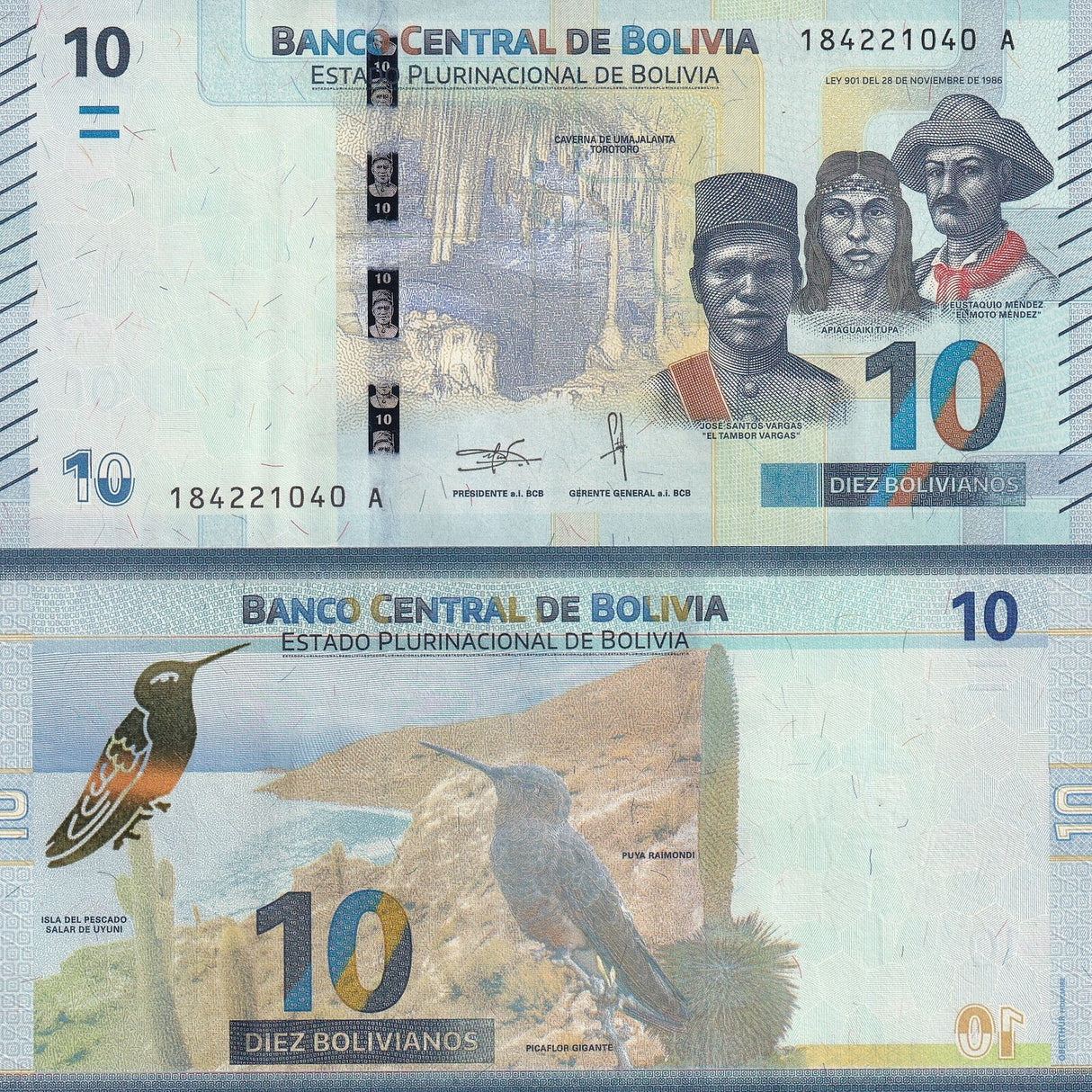 Bolivia 10 Bolivianos 2018 P 248 UNC