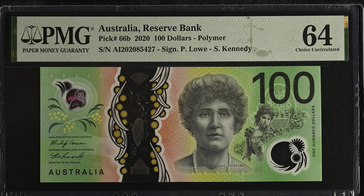 Australia 100 Dollars 2020 P 66 b Choice UNC PMG 64