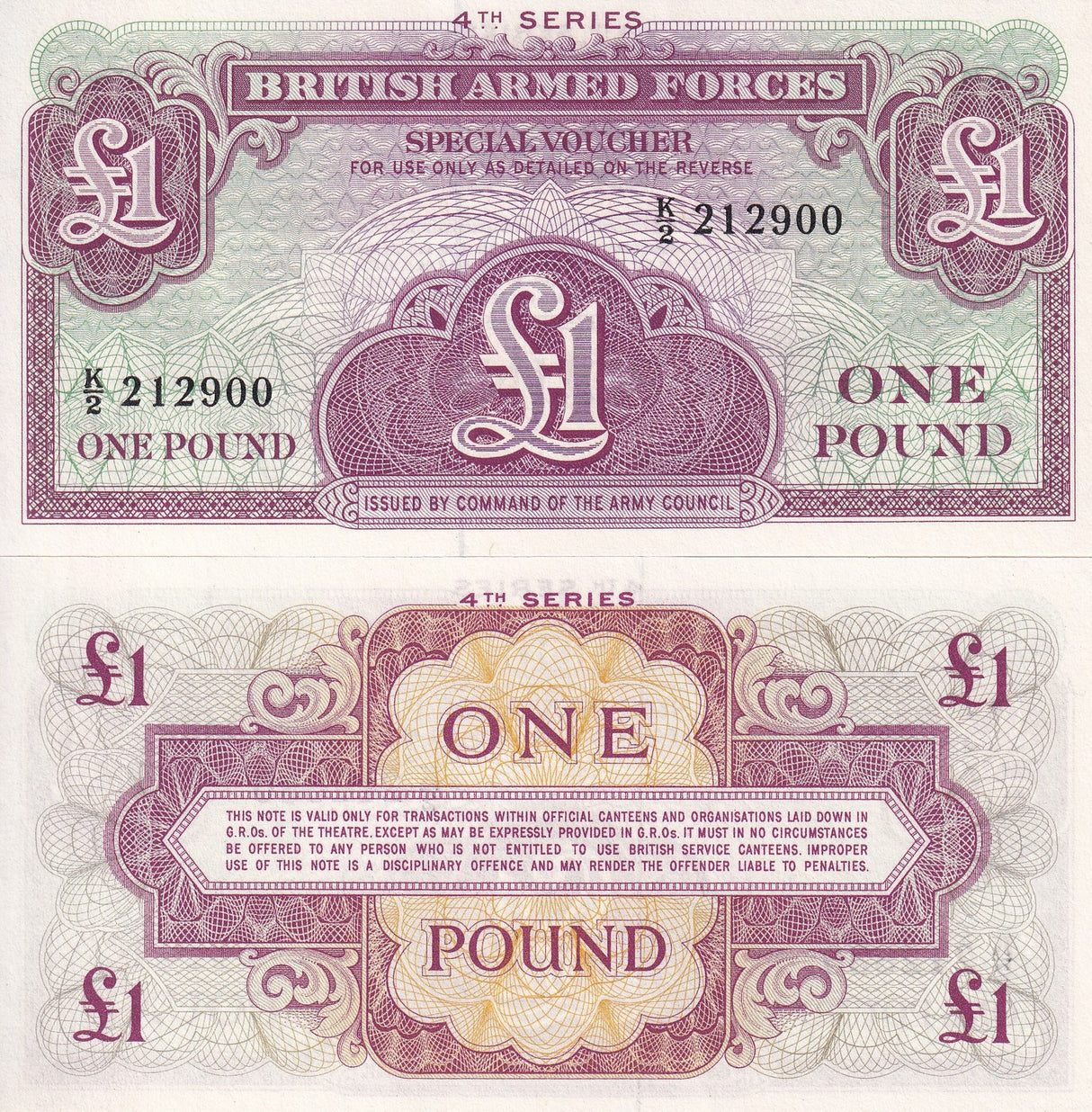 Great Britain 1 Pound British Armed Forces ND 1962 P M36 UNC