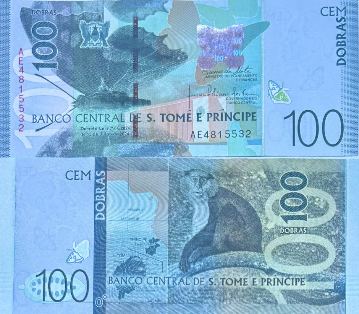 St. Thomas & Prince 100 Dobras 2024/2025 P 74 UNC