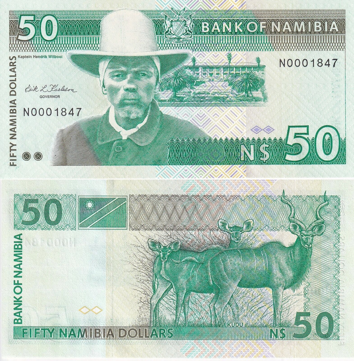Namibia 50 Dollars ND 1993 P 2 a UNC