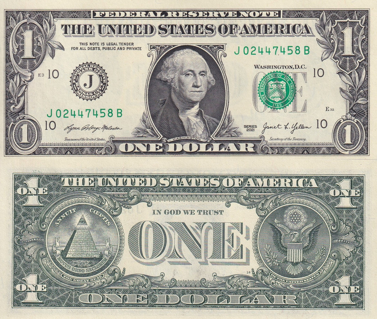 United States 1 Dollar USA 2021 P 549 J Kansas City UNC