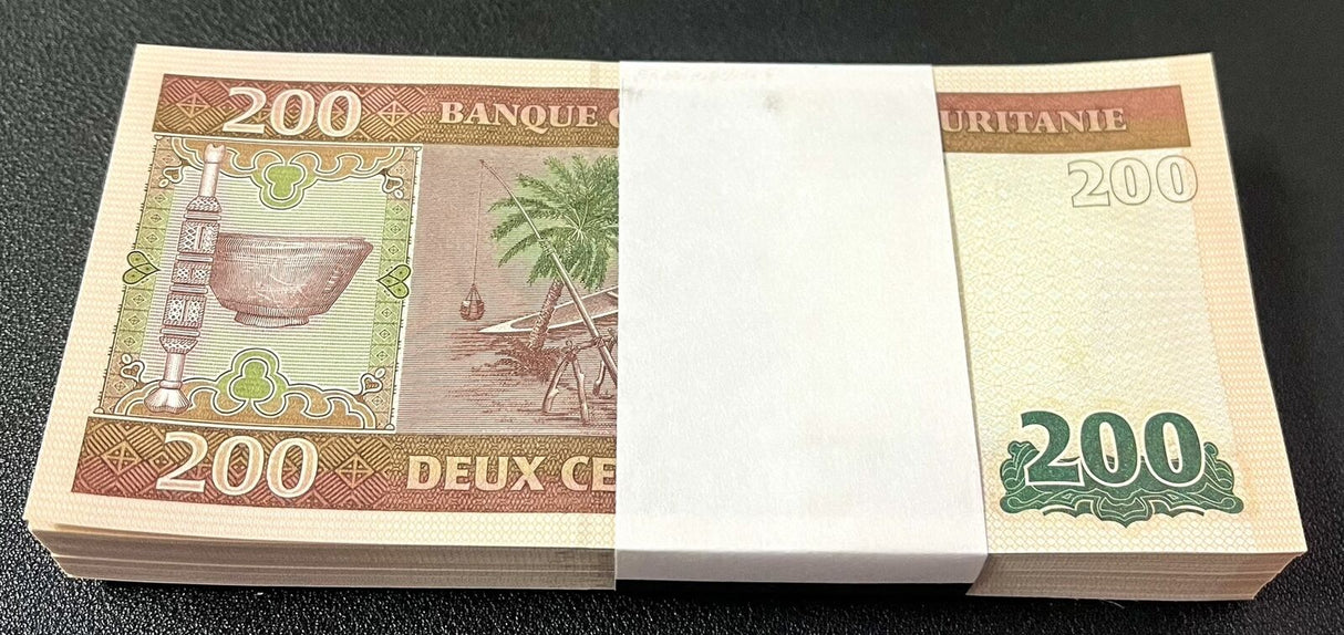 Mauritania 200 Ouguiya 2013 P 17 UNC Lot 100 pcs 1 BUNDLE