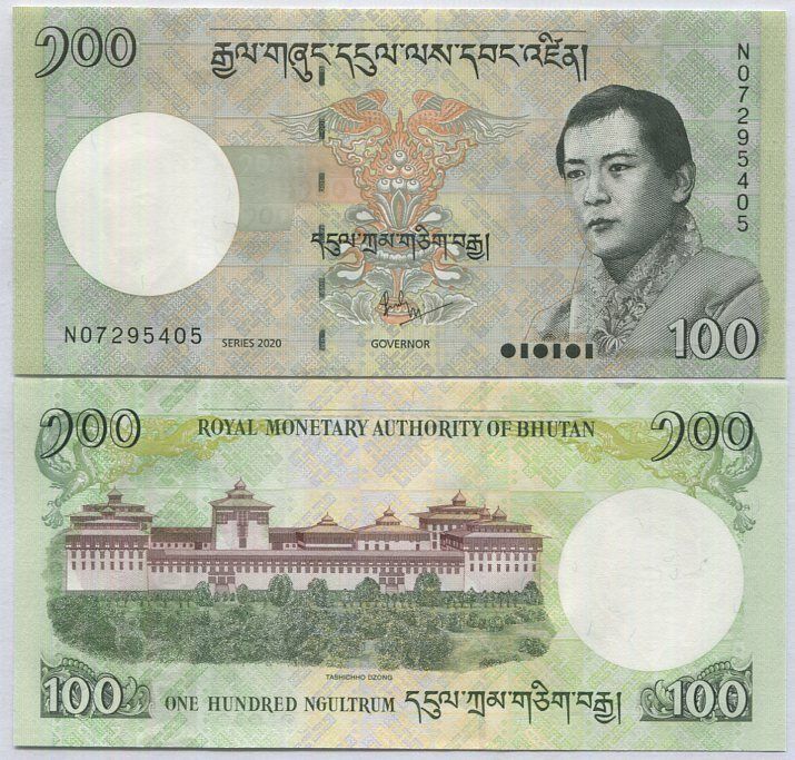 Bhutan 100 Ngultrum 2020 P 32 AUnc
