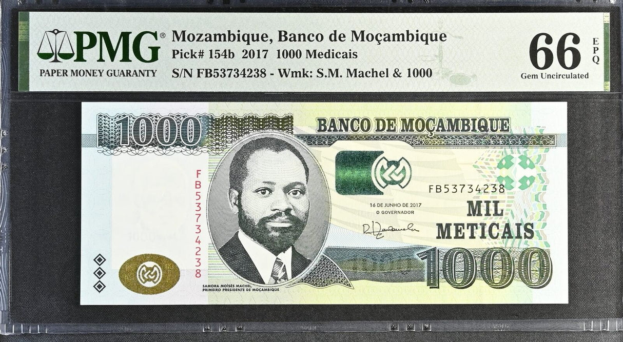 Mozambique 1000 Medicais 2017 P 154 b Gem UNC PMG 66 EPQ