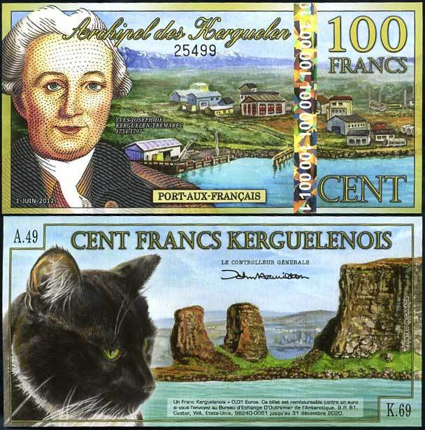 Kerguelen 100 Francs 2012 HOLOGRAM Fantasy