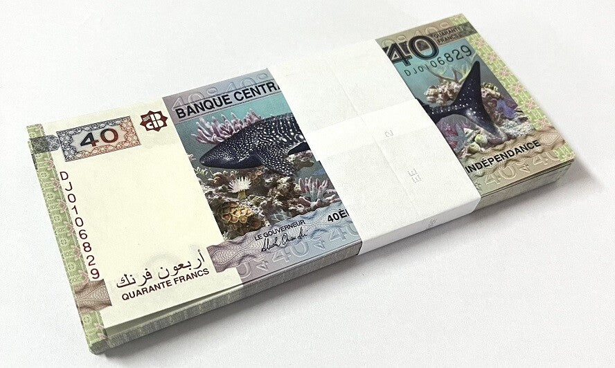 Djibouti 40 Francs 2017 P 46 Commemorative UNC LOT 50 PCS 1/2 Bundle