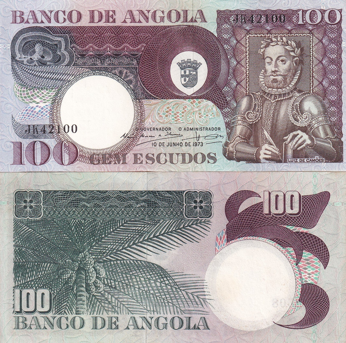 Angola 100 Escudos 1973 P 106 XF/AU