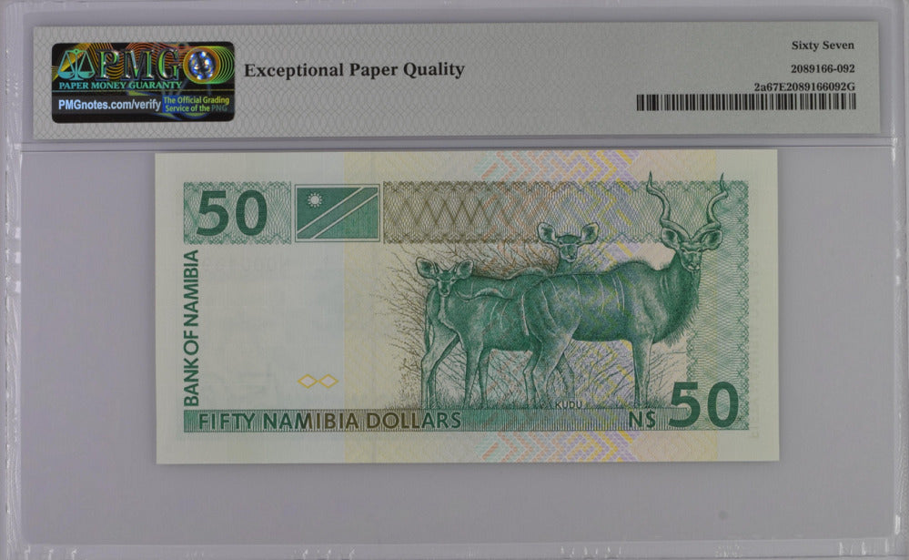 Namibia 50 Dollars ND 1993 P 2 a Superb Gem UNC PMG 67 EPQ