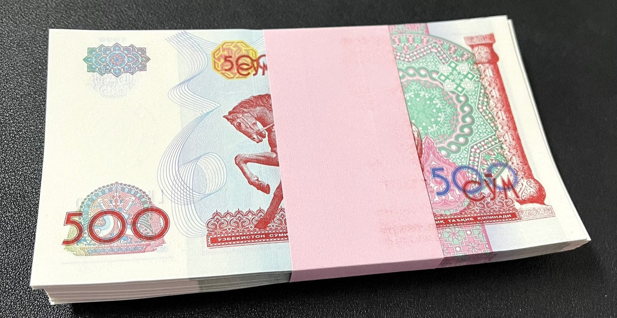Uzbekistan 500 Sum 1999 P 81 UNC LOT 100 PCS 1 Bundle