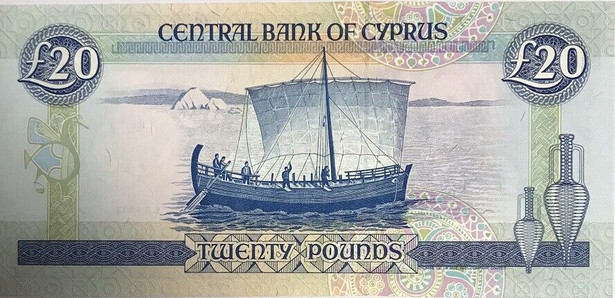 Cyprus 20 Pounds 1992 P 56 a AUnc