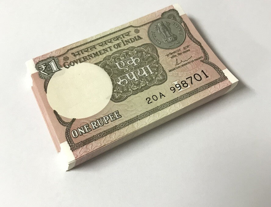 India 1 Rupee 2017 P 117 c UNC LOT 100 PCS 1 BUNDLE