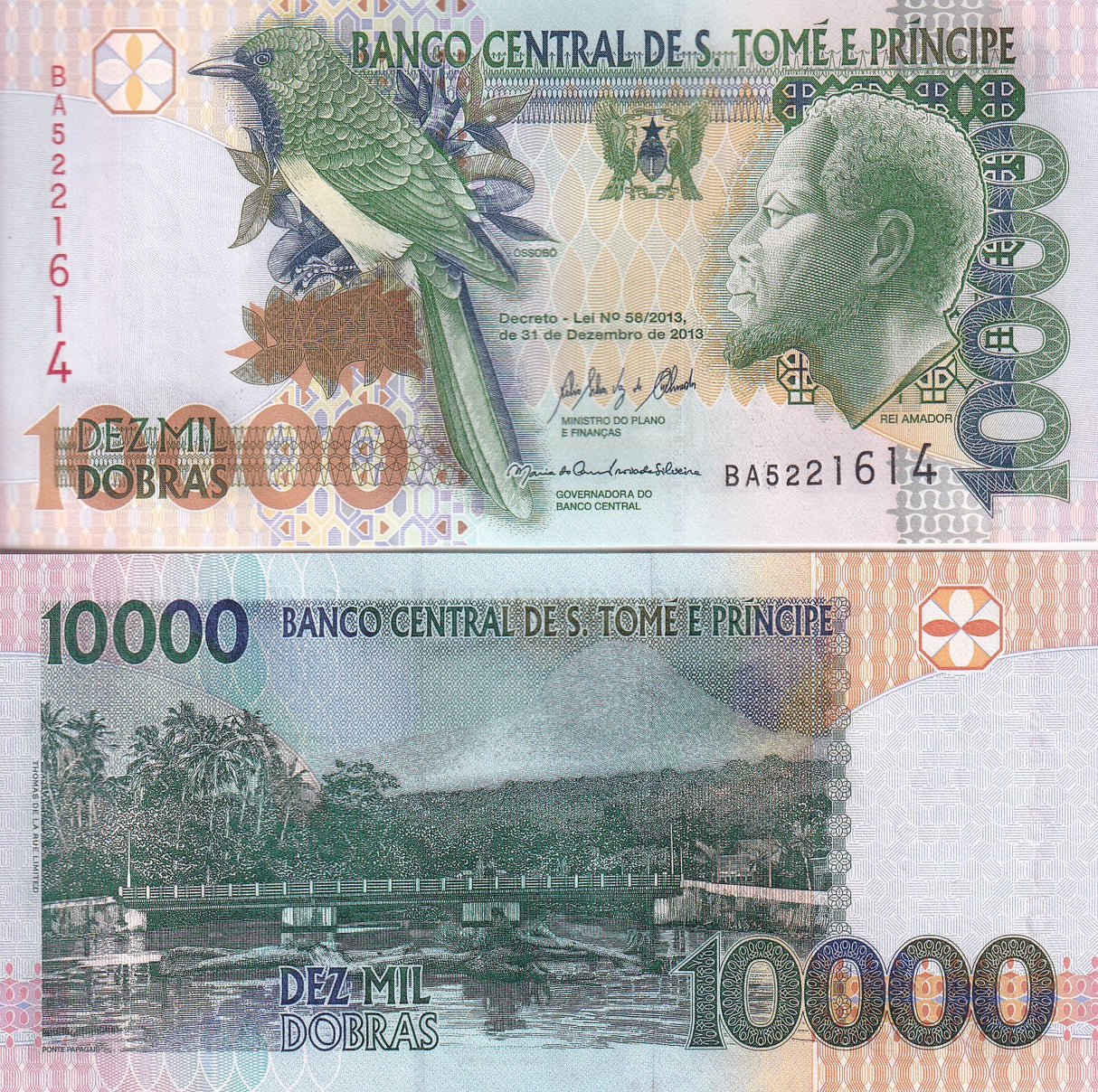 Saint Thomas & Prince 10000 Dobras 2013 P 66 d UNC