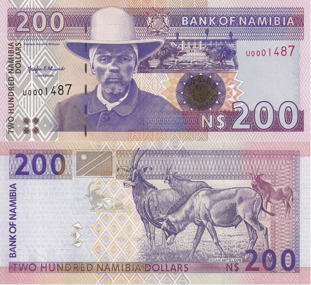 Namibia 200 Dollars ND 1996 P 10 a UNC