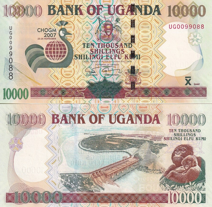 Uganda 10000 Shillings 2007 CHOGM Commemorative P 48 UNC NotesHOBBY uganda-10000-shillings-2007-chogm-commemorative-p-48-unc-noteshobby