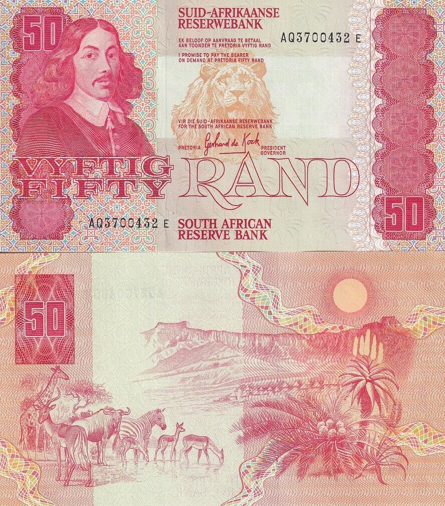 South Africa 50 RAND ND 1984-1990 P 122 a UNC