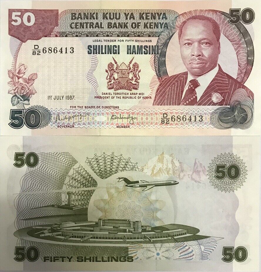 Kenya 50 Shillings 1987 P 22 d AUnc