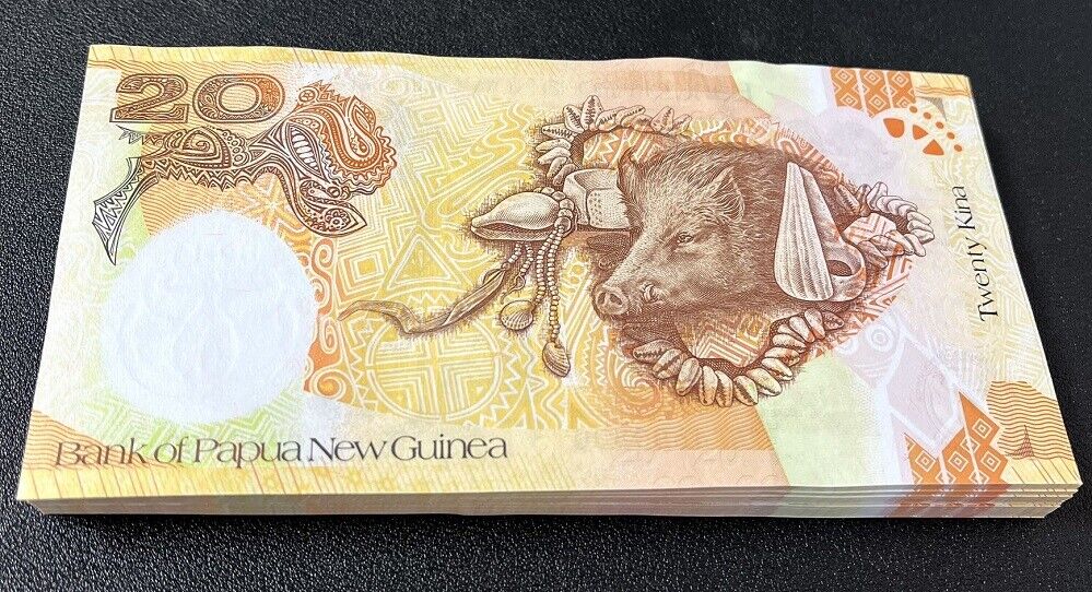 Papua New Guinea 20 Kina 2008 Comm. P 36 UNC LOT 100 PCS BUNDLE