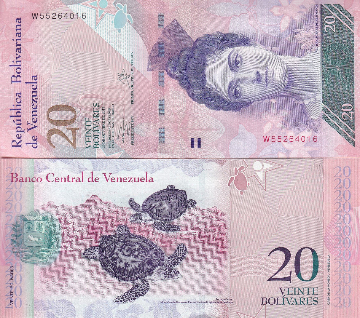 Venezuela 20 Bolivares 2013 P 91 UNC