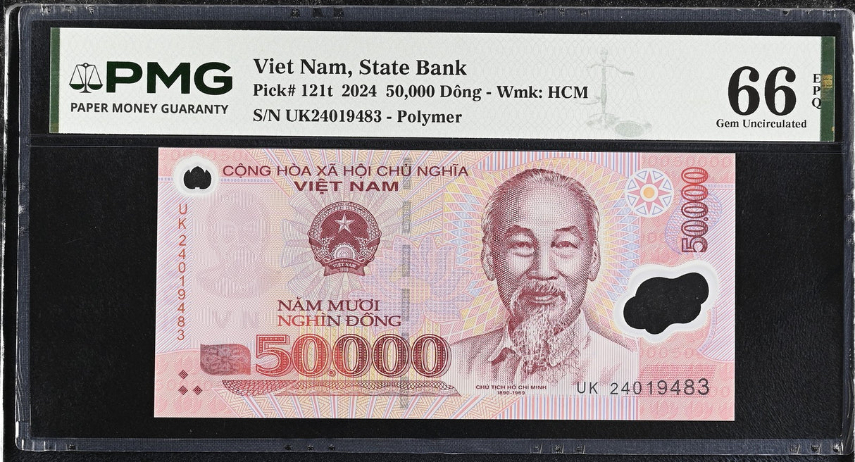Vietnam 50000 Dong 2024 P 121 t Gem UNC PMG 66 EPQ PNB