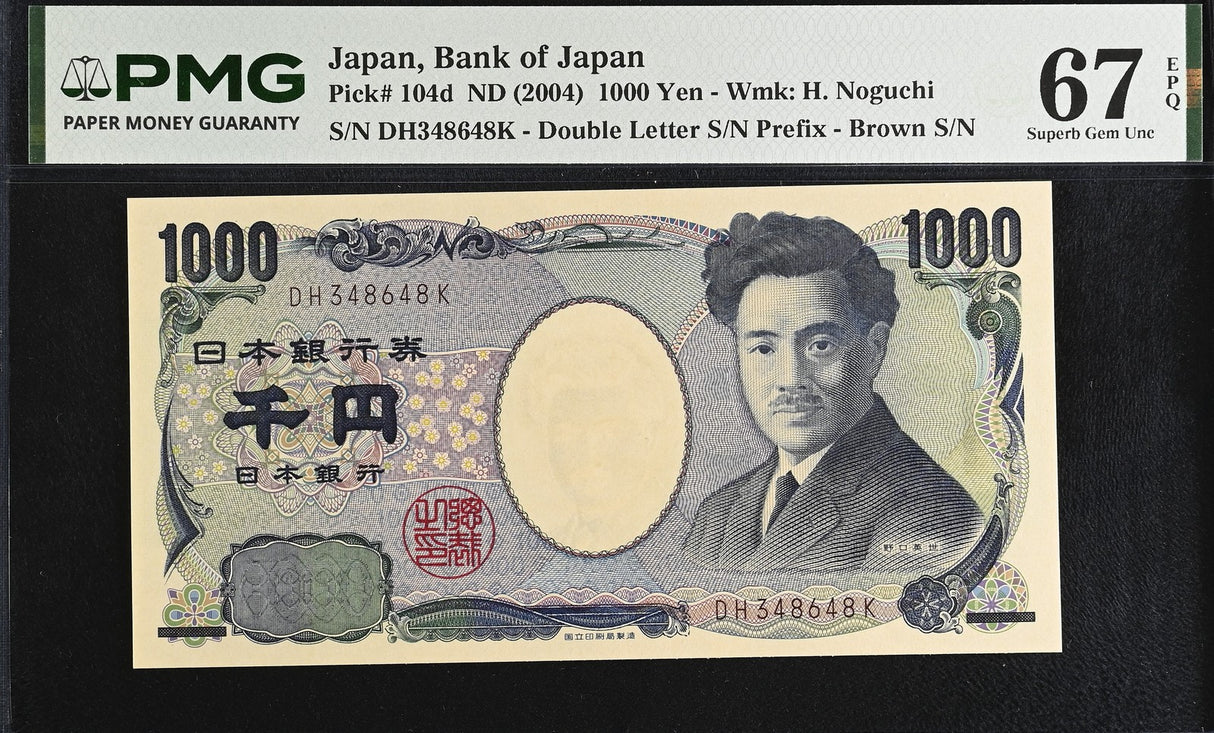 Japan 1000 Yen ND 2004 P 104 d Superb Gem UNC PMG 67 EPQ PNB