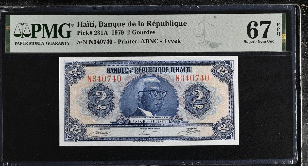 Haiti 2 Gourde 1979 P 231A Superb Gem UNC PMG 67 EPQ TOP POP