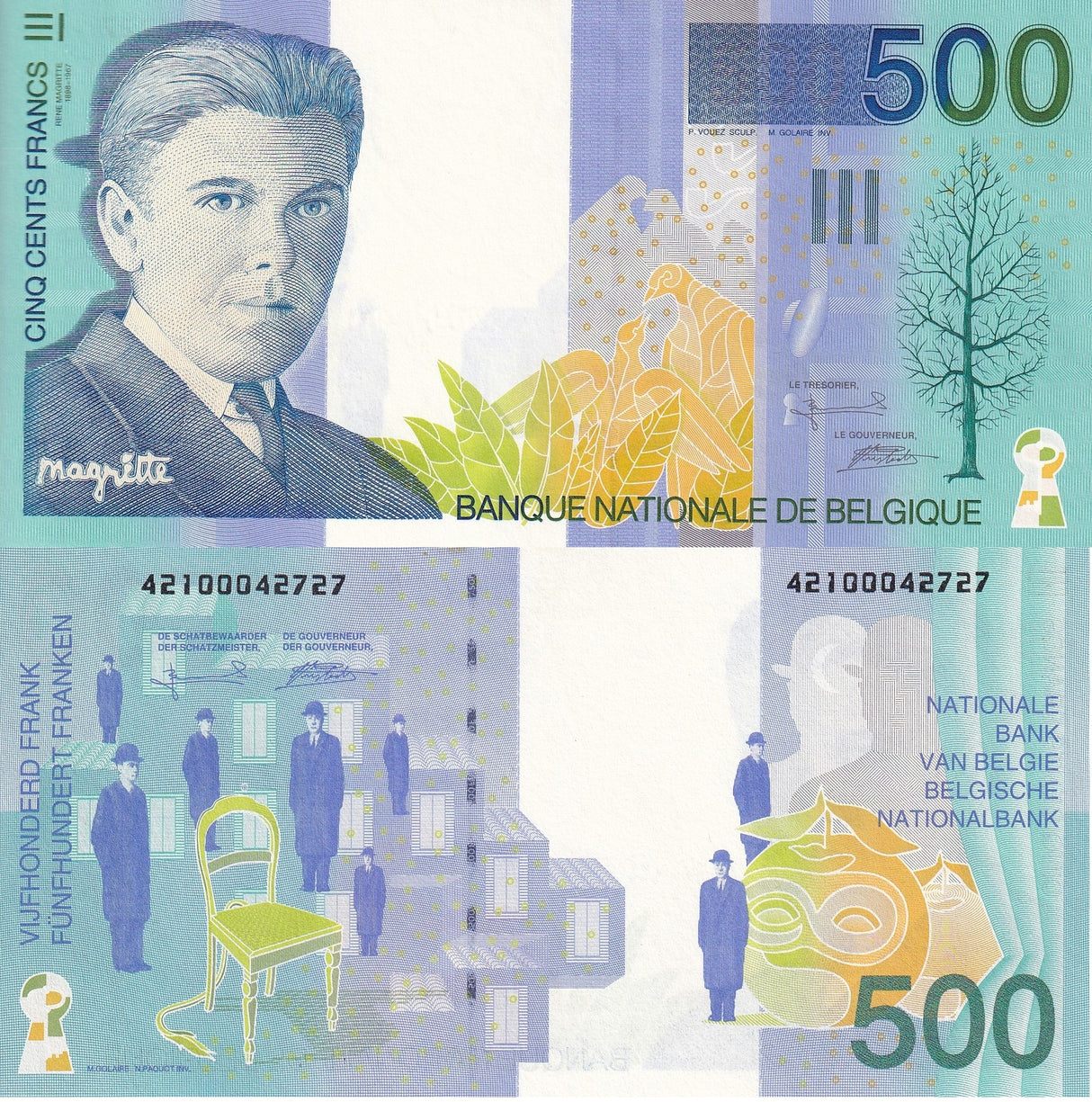 Belgium 500 Francs ND 1998 P 149 a UNC