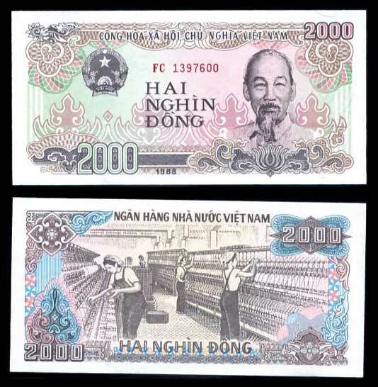 Vietnam 2000 Dong 1988 P 107 UNC