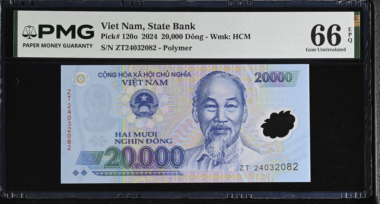 Vietnam 20000 Dong 2024 P 120 o Gem UNC PMG 66 EPQ