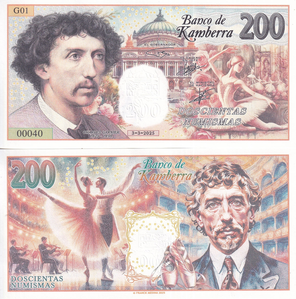 Kamberra 200 Numismas 2025 Charles Garnier French 200th Bicentennial