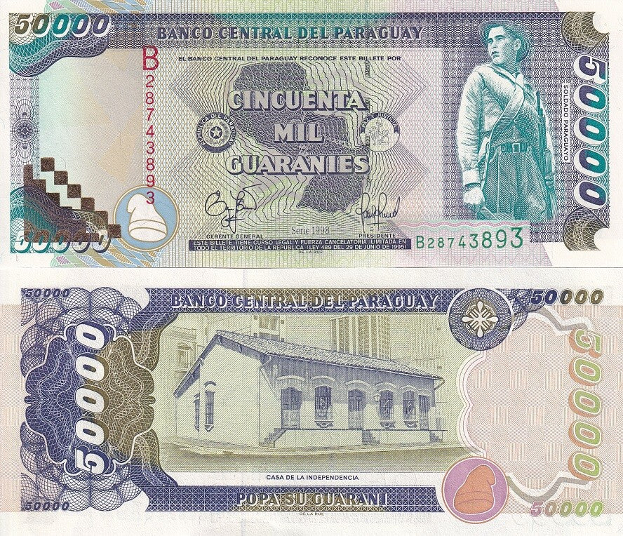 Paraguay 50000 Guaranies 1998 P 218 UNC