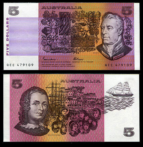 Australia 5 Dollars ND 1985 P 44 e UNC