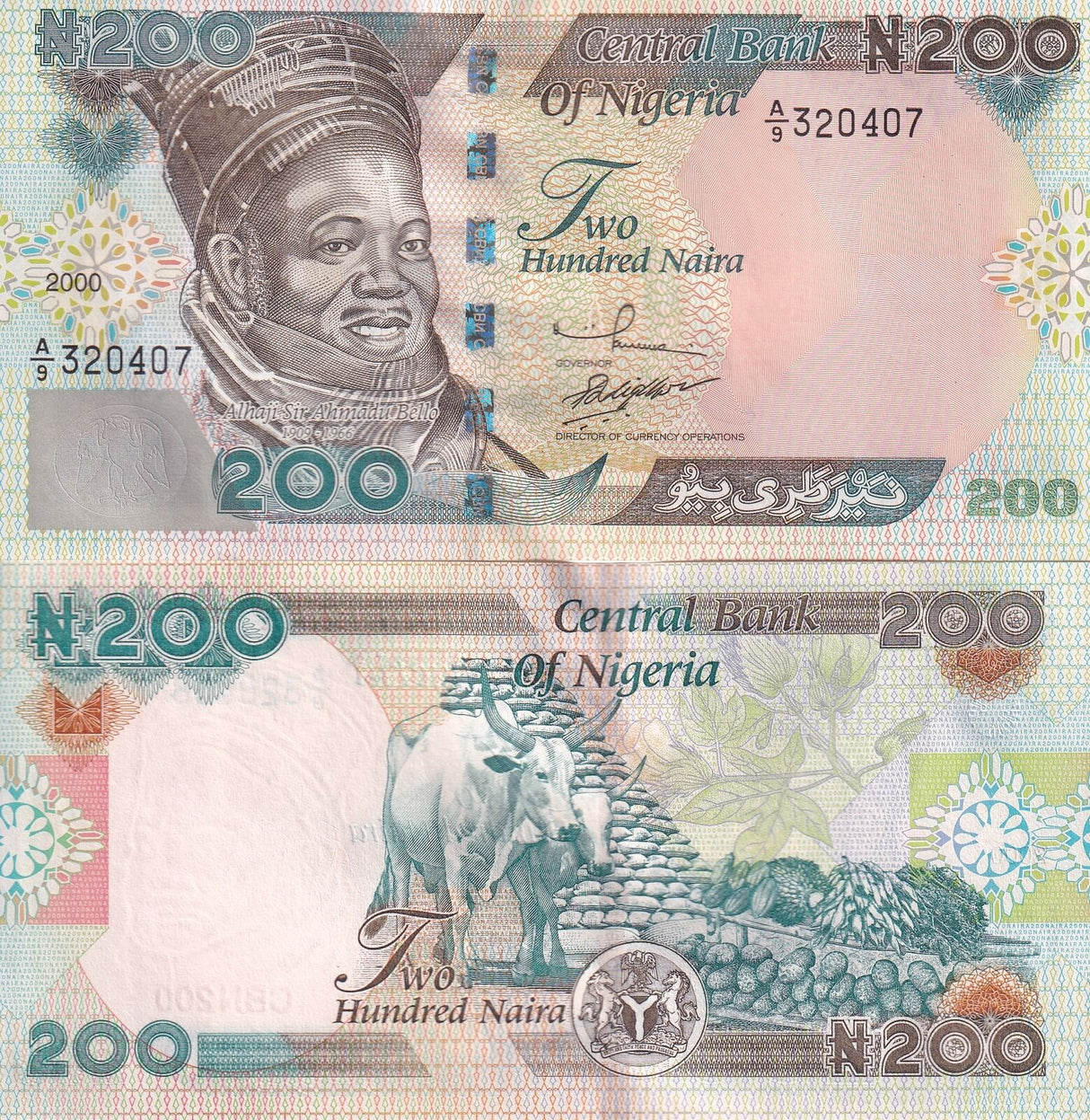 Nigeria 200 Naira 2000 P 29 UNC