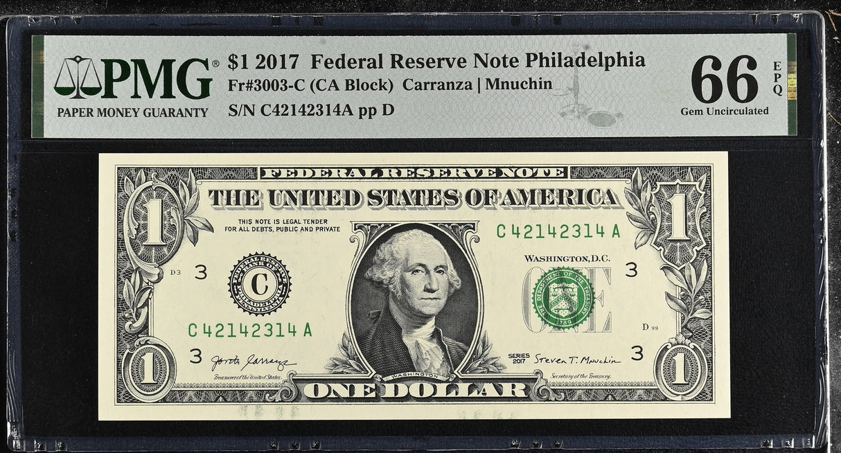 United States 1 Dollar USA 2017 P 544 Philadelphia Gem UNC PMG 66 EPQ