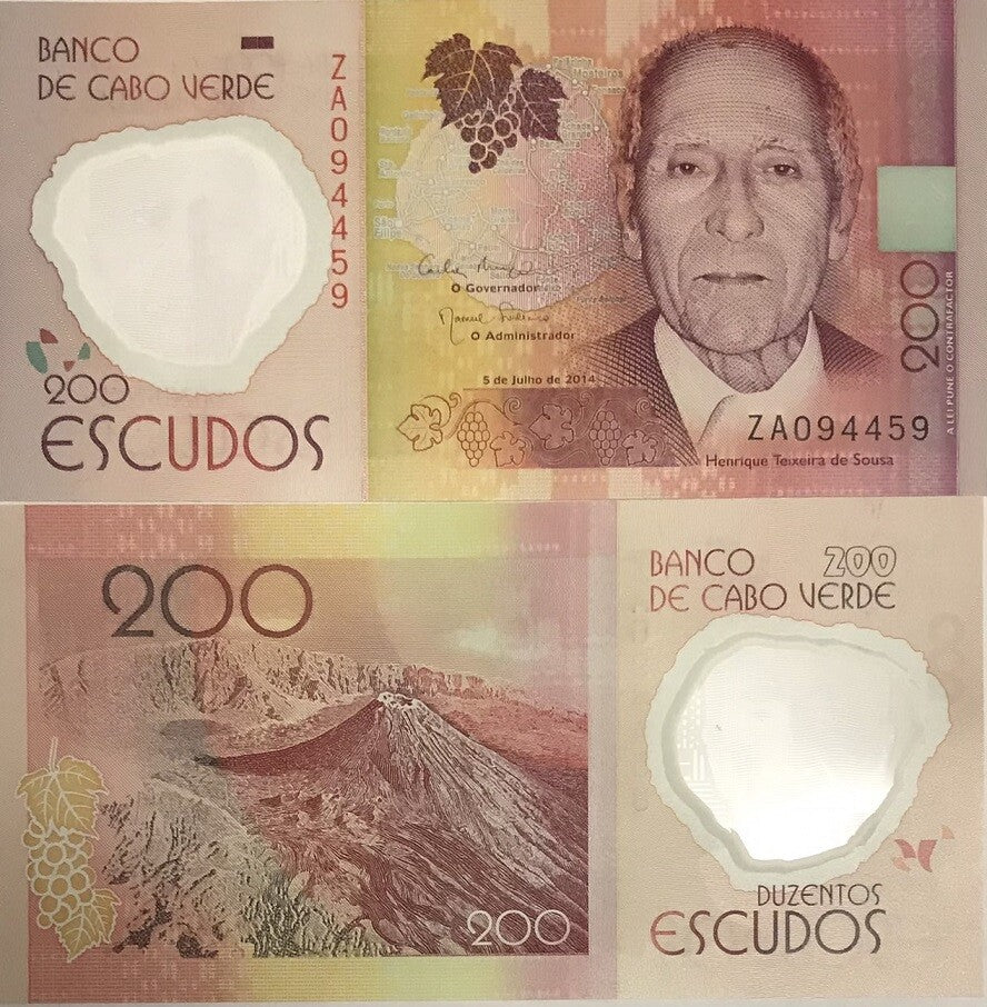 Cape Verde 200 Escudos 2014 Polymer P 71 ZA Prefix UNC