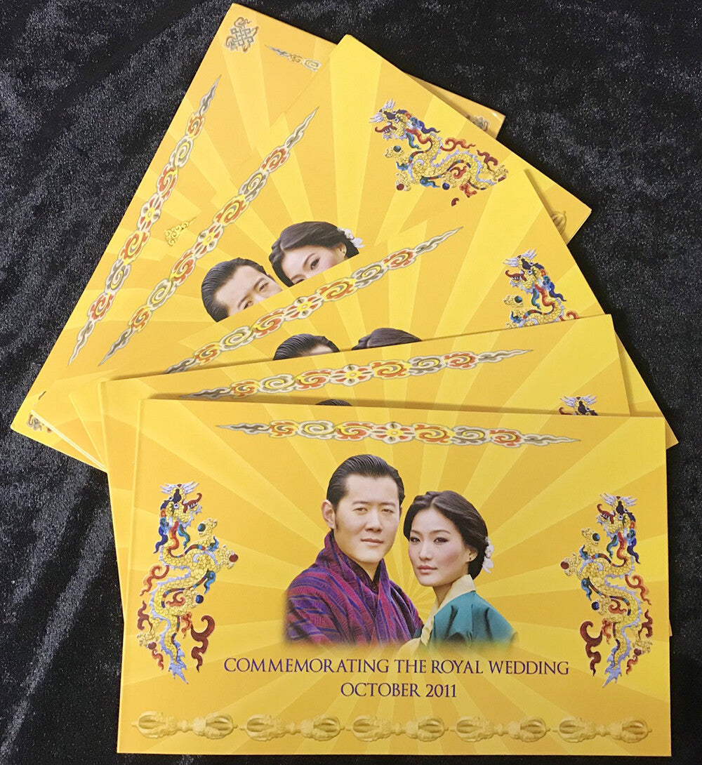 Bhutan 100 Ngultrum 2011 Commemorative P 35 UNC W/FOLDER LOT 5 PCS