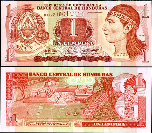 Honduras 1 Lempira 2004 P 84 d UNC