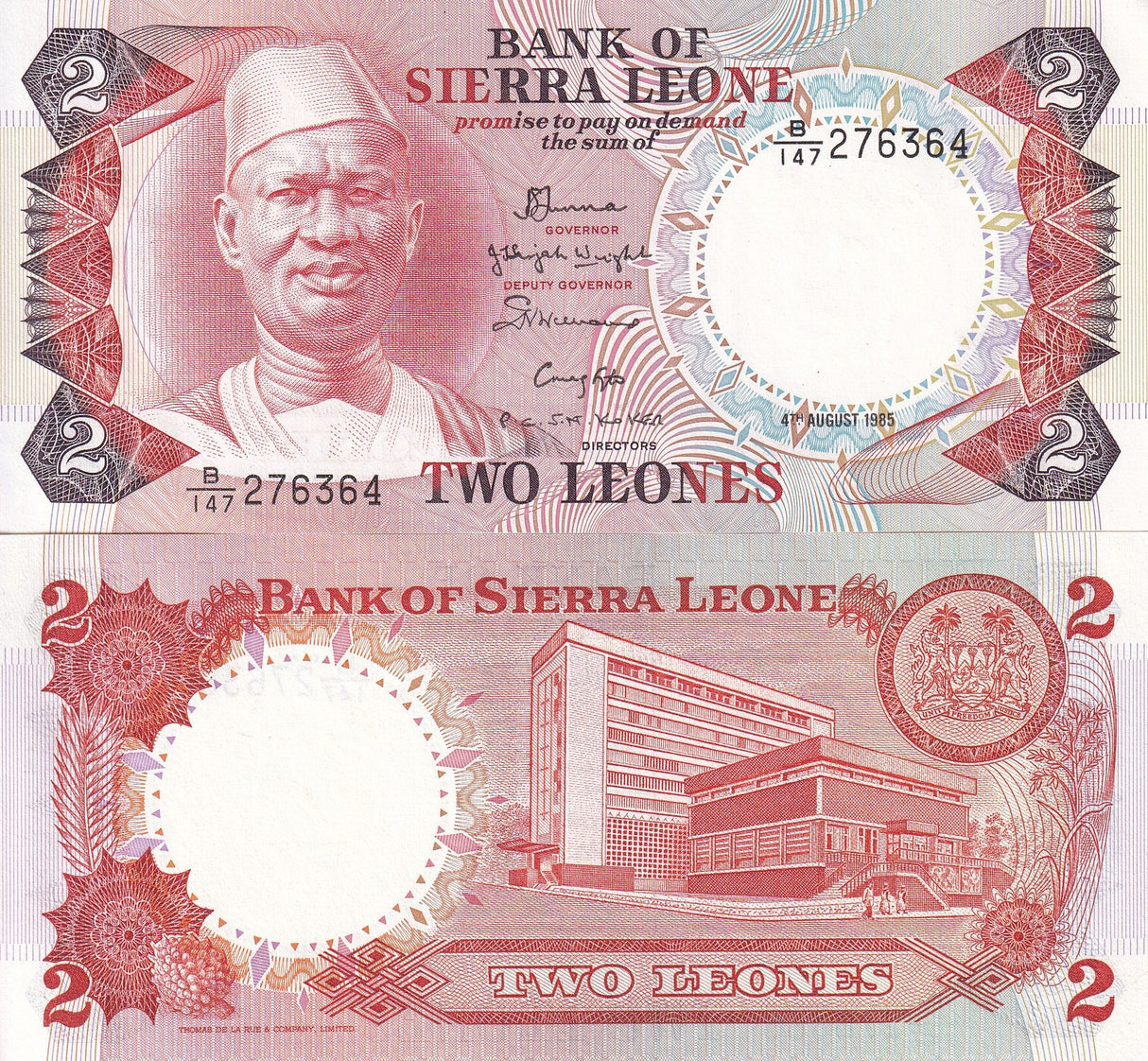Sierra Leone 2 Leones 1985 P 6 h UNC