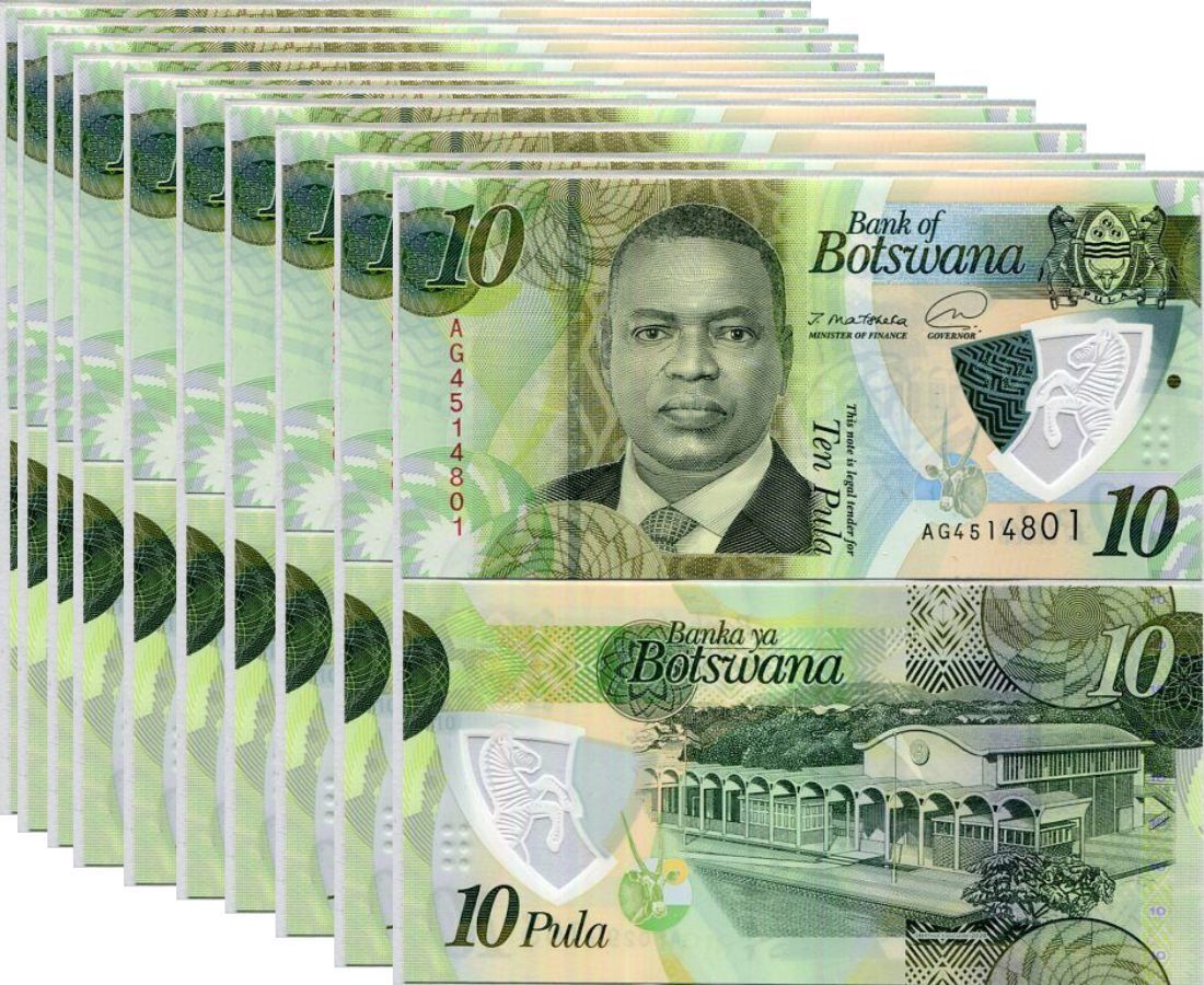Botswana 10 Pula 2020 P 36Aa Polymer UNC LOT 10 PCS