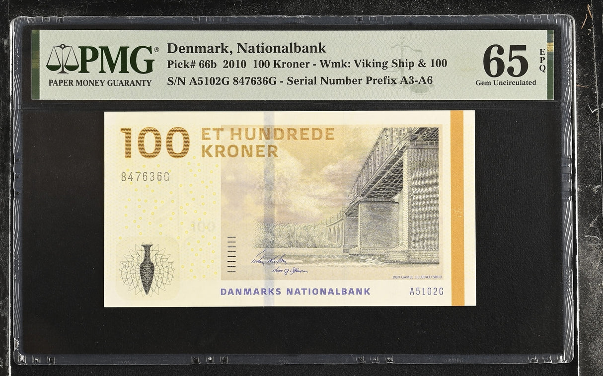 Denmark 100 Kroner 2010 P 66 b Gem UNC PMG 65 EPQ