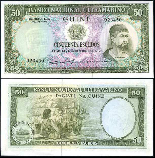 Portuguese Guinea 50 Escudos 1971 P 44 UNC