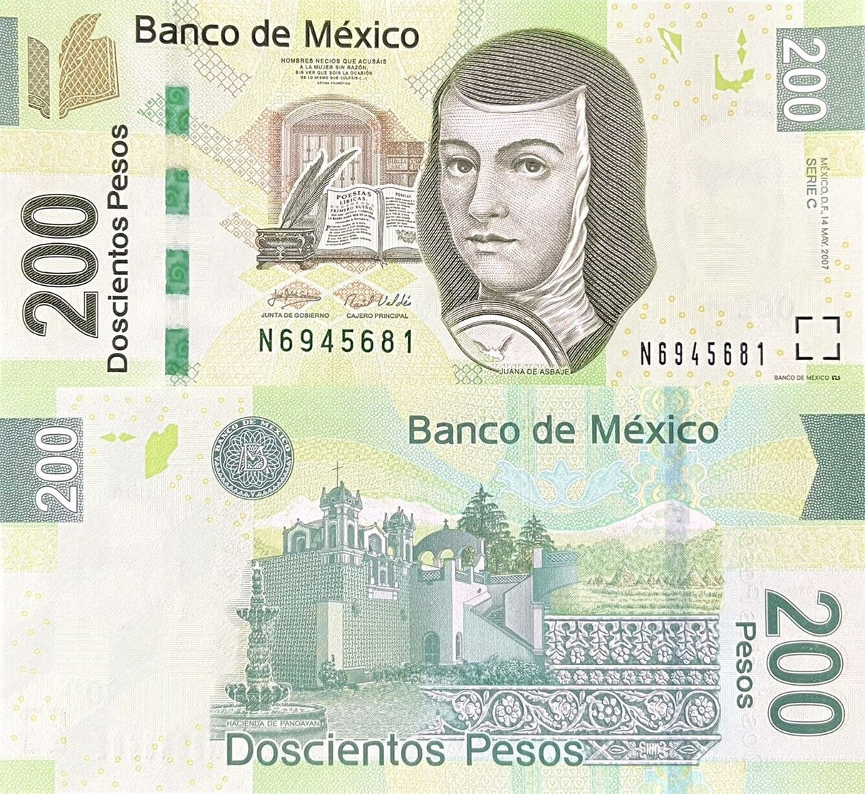 Mexico 200 Pesos 2007 P 125 c UNC