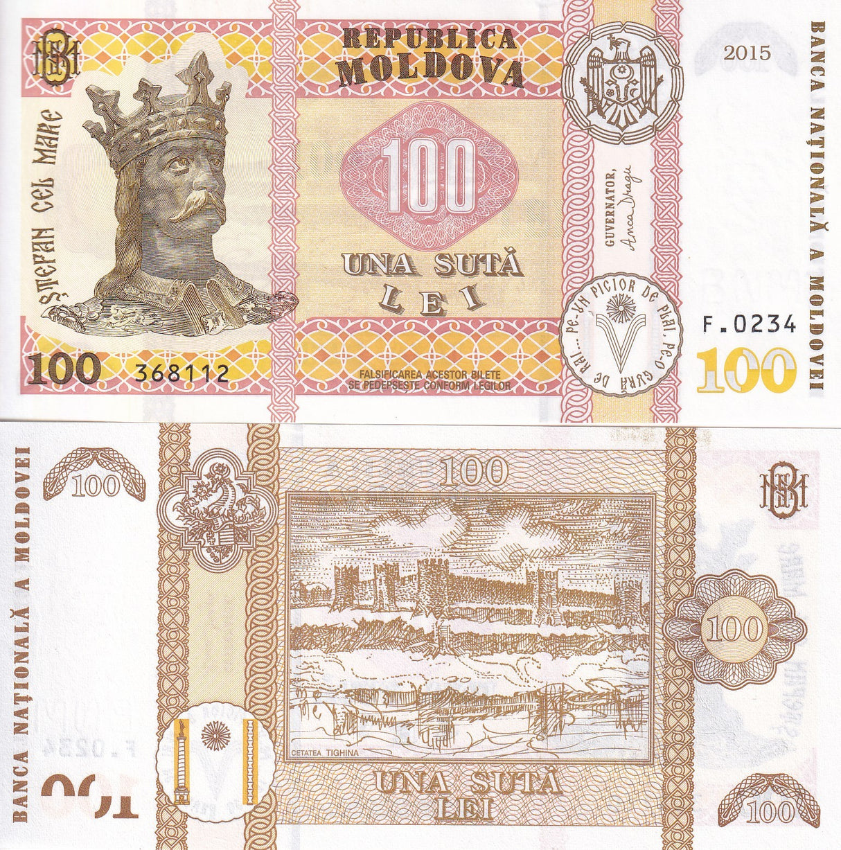 Moldova 100 Lei 2015 (2024) P 25 c UNC